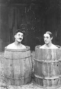 Stan Laurel (right) in "No Place Like Jail" 1918